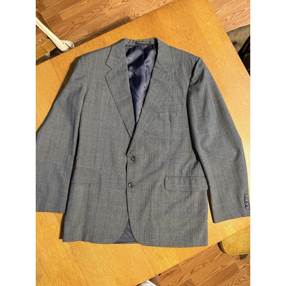 H. Freeman & Son Wool Blazer Sportcoat Men's 42L Gray Brown Vintage USA